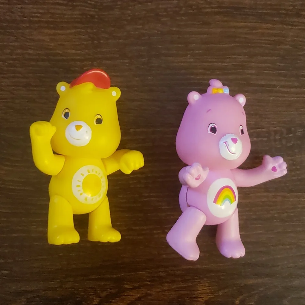 Vintage Care Bears cake toppers figures bakery crafts poseable